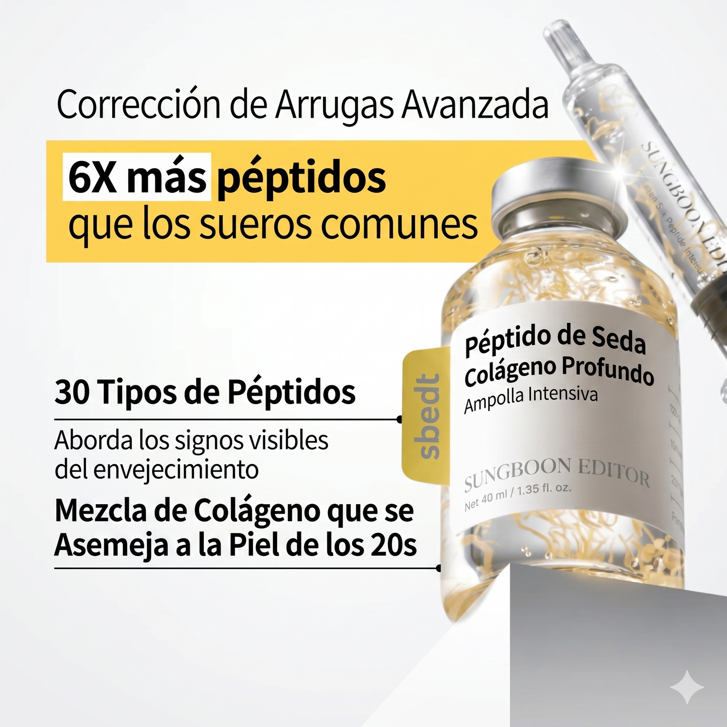 Suero en Ampolleta de Péptidos Lifting Sedosos